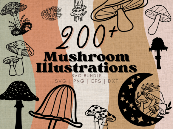 Download 200+ Mushroom Illustration Graphics - 200 Collection