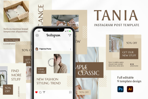 Download Tania Fashion Instagram Post Template - Premium Resources