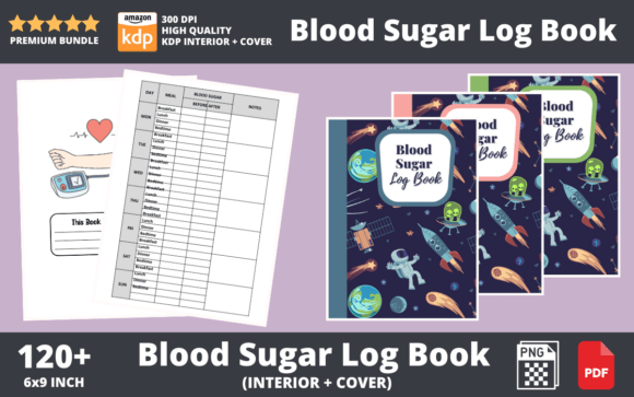 Download Space Blood Sugar Log Book - Premium Resources
