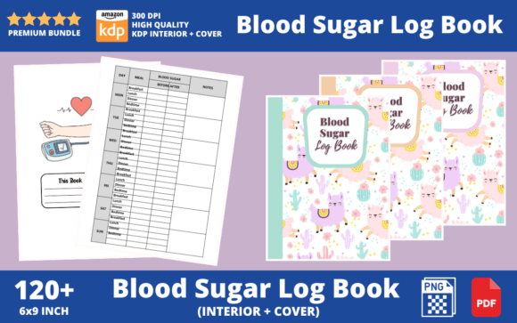 Download Lama Cute Blood Sugar Log Book - Blood sugar log book Collection