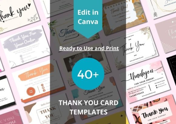 Download Modern Business Thank You Cards Bundle - Thank you cards Collection