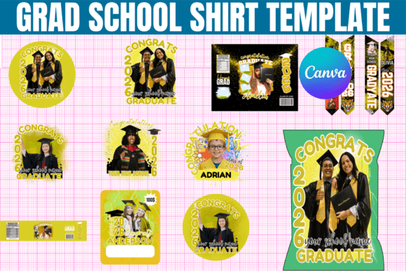 Download Grad School Shirt Canva Template - Grad school shirt Collection