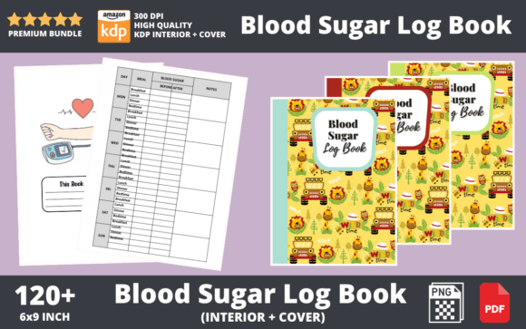 Download Safari Cute Blood Sugar Log Book - Premium Resources