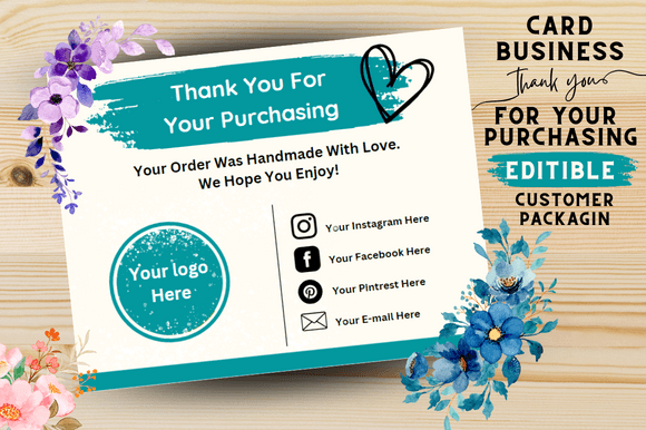 Download Printable Thank You Cards Business Templ - Premium Bundle
