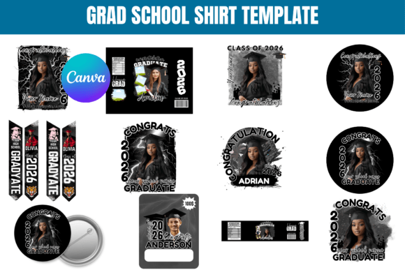 Download Grad School Shirt Canva Template - Grad school shirt Collection