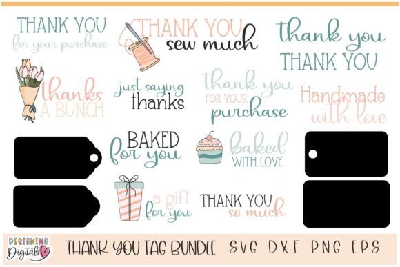 Download Business Tags Bundle, Thank You Cards - Thank you cards Collection